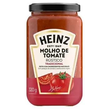 Molho De Tomate Oliva Rustico Vidro Heinz 320g