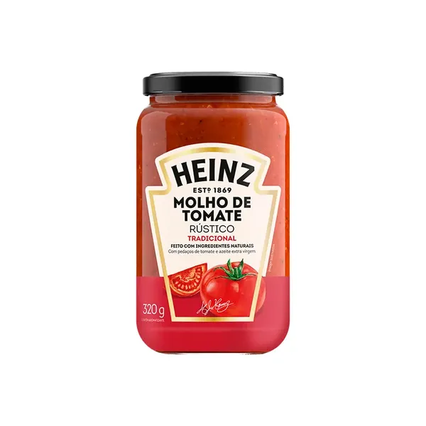 Molho De Tomate Tradicional Rustico Vidro Heinz 320g