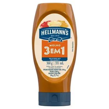Molho Maionese 3 Em 1 360g Squeeze Hellmans