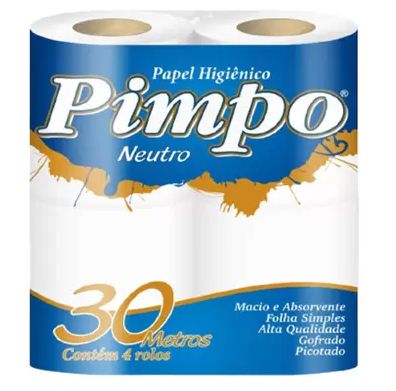 Papel Higienico Com 4 60m 265 Neutro Pimpo