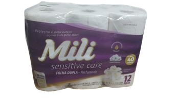 Papel Higienico Folha dupla L12 P11 Perfumado Mili