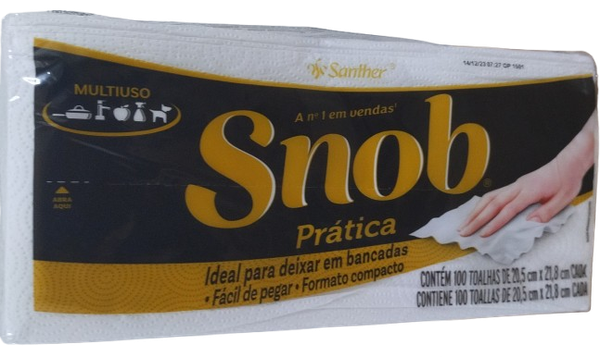 Papel Toalha 100 Folhas Snob