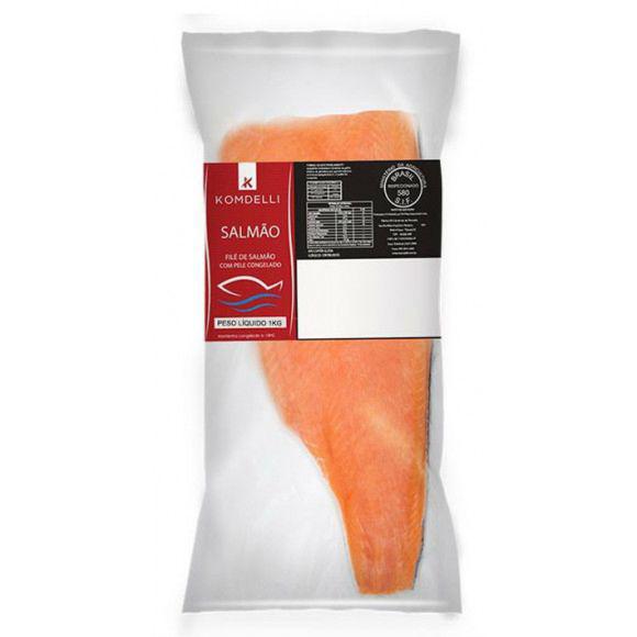 Peixe File De Salmao Congelado Kg Komdelli