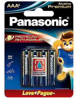 Pilha Premium Aaa Com 6 Panasonic