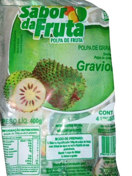 Polpa Fruta Graviola 400g Sabor da Fruta