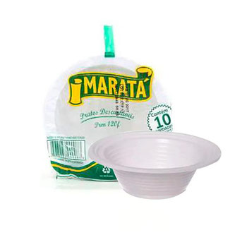 Prato Descartavel Com 10un Marata