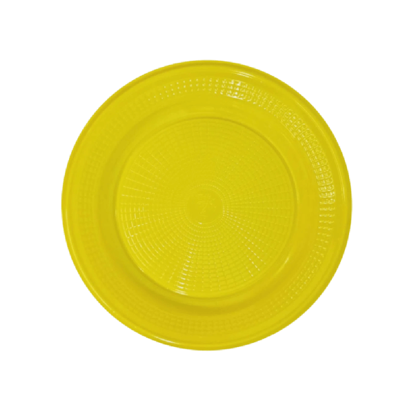 Prato Plast Bio 15cm Com 10 Amarelo Brink Fest