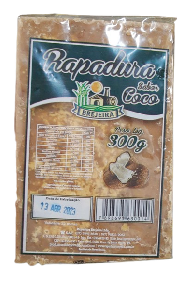 Rapadura 300g Coco Brejeira