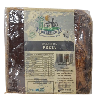 Rapadura Preta 1kg Preta Brejeira
