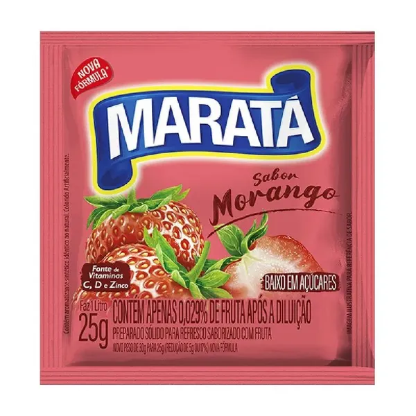 Refresco 25gr Pt Morango Marata