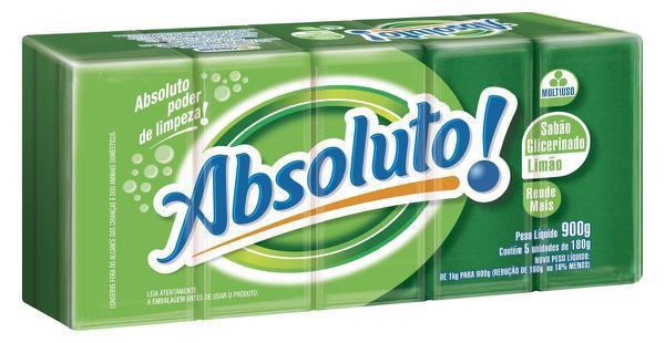 Sabao em Barra Glicerinado 5x180g Limao Absoluto