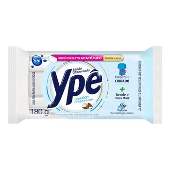 Sabao De Coco em Barra Glicerinado 180g Toque De Aveia Ype