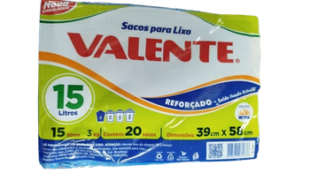 Saco Lixo Valente 15L