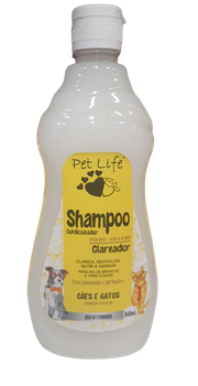 Shampoo P/Caes e Gatos 500ml Clareador Pet Life