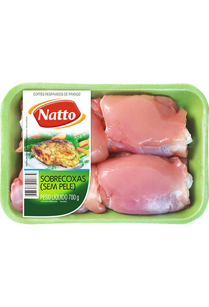 Sobrecoxa De Frango S/Pele 700g Resfriada Natto