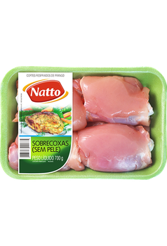 Sobrecoxa De Frango S/Pele 700g Resfriada Natto