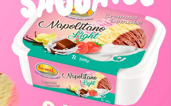 Sorvete Napolitano Light 1l Frimel