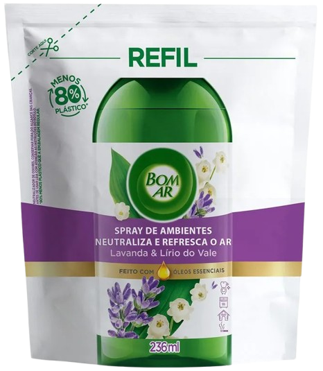 Spray De Ambientes 236ml Refil Bom Ar
