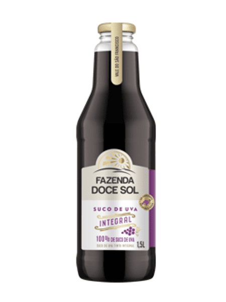 Suco 1,5lt Garrafa Integral Uva Fazenda Doce Sol
