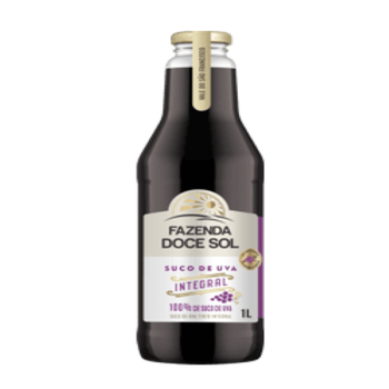 Suco 1lt Garrafa Integral Uva Fazenda Doce Sol