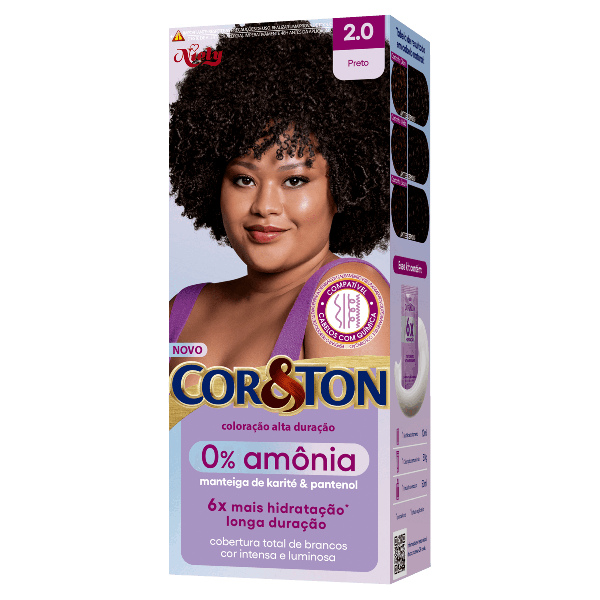 Tintura Cabelo Cor&ton Preto 175g Cor&ton