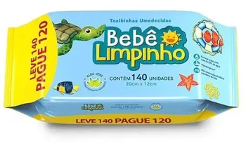 Toalha Umedecida Com 140un Bebe Limpinho