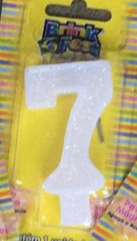 Vela Para Aniversario Big Special N.7 Braca/Ouro C/1