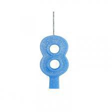 Vela Para Aniversario Big Special N.8 Braca/Ouro C/1