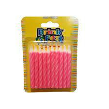 Vela Palito Cores C/20 Amarelo Brink Fest