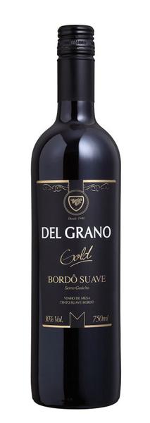 Vinho 1lt Garrafa Gold Bordo Suave Del Grano