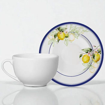 Xicara Cha C/Pires Bco Sorrento