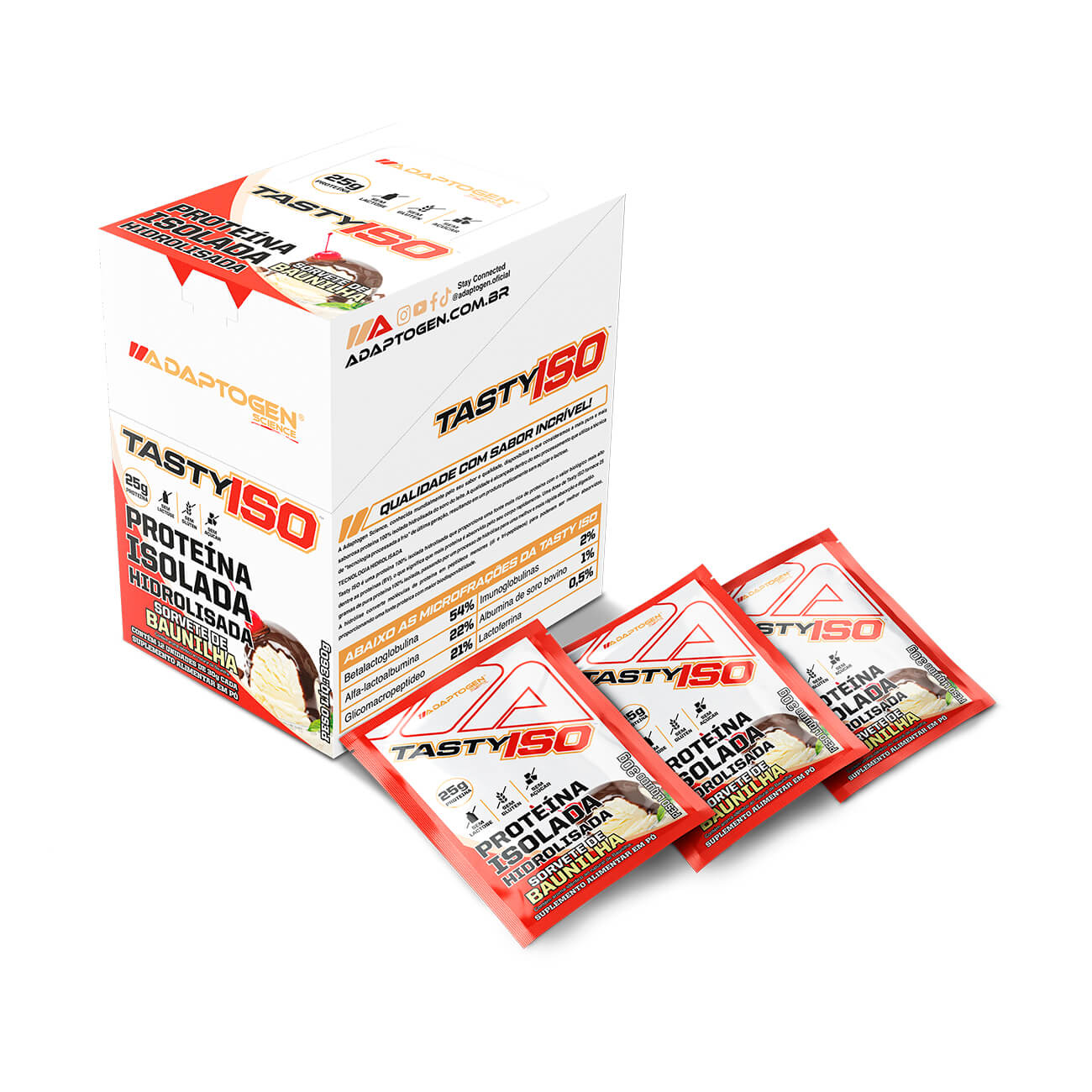 TASTY ISO SORVETE DE BAUNILHA 30G ADAPTOGEN