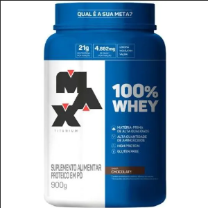 Suplemento Alim Po Max Titanium 900g 100% Whey Chocolate