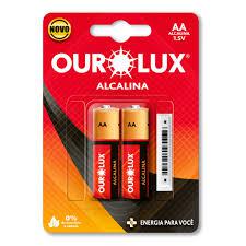 * Pilhas Ourolux C/2 Aa Alcalina