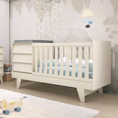 BERÇO RELLER PRINCE BRANCO FOSCO