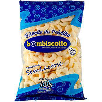 BISC POLVILHO S/LACT BOMBISCOITO 100G