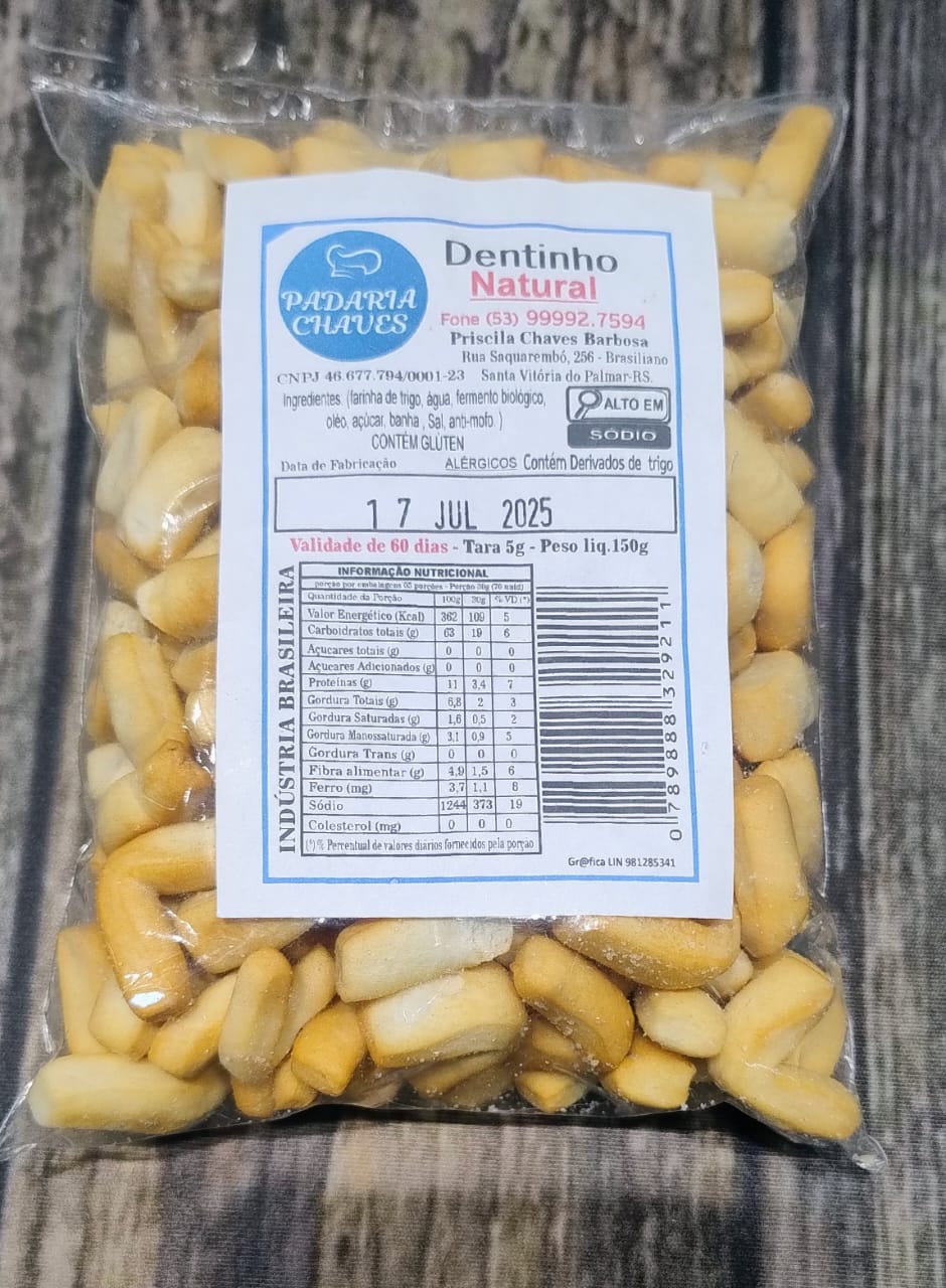 DENTINHO PADARIA CHAVES NATURAL 150G