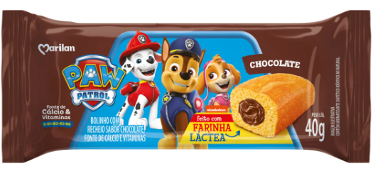 BOLINHO MARILAN PC 40G BAUN RECH CHOCOLA
