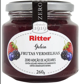 GELEIA RITTER 260G ZERO ACUCAR FRUTAS VE