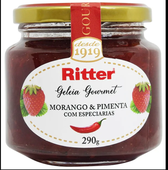 GELEIA RITTER 290G GOURMET MORANGO E PIM