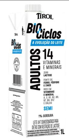 LEITE TIROL UHT SEMI 1L BIOCICLOS ADULTO