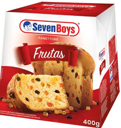 PANETTONE SEVEN BOYS 400G FRUTAS CRISTAL