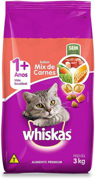 RACAO WHISKAS DRY CARNE KG