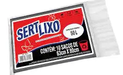 SACO LIXO SERT LIXO 50L C/10UN