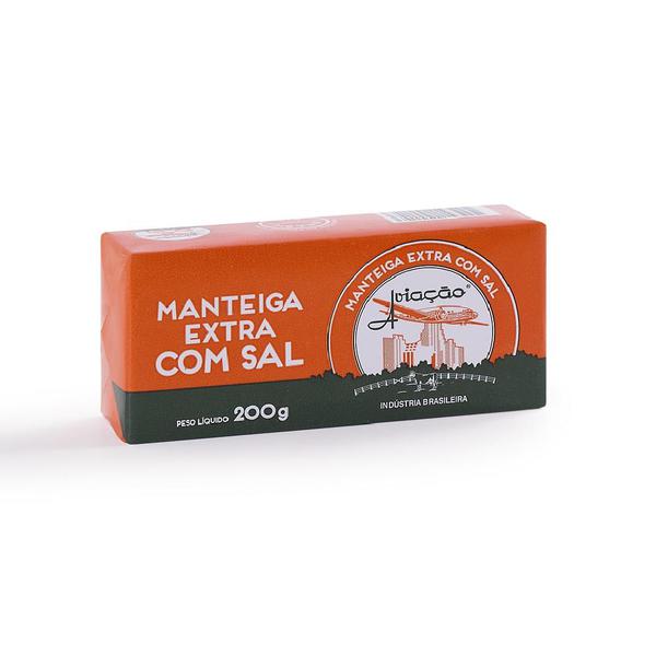 Manteiga Aviação com Sal Tablete 200g