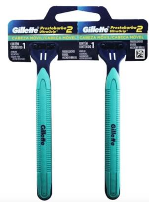 Aparelho Para Barbear Gillette UltraGrip Cab. Fixa 2un