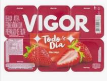 Bebida Láctea Vigor Todo Dia Bandeja c/06 X 85gr = 480g Morango