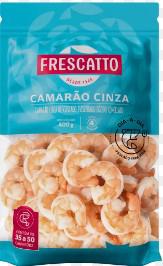 Camarão Cinza Frescatto Pré Cozido Cong 35/50 400g Tradicional Descascado