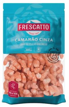 Camarão Cinza Frescatto Pré Cozido Cong 70/105 400g Tradicional Descascado