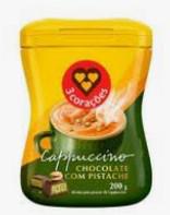 Cappuccino 3 Corações Pote 200g Chocolate com Pistache